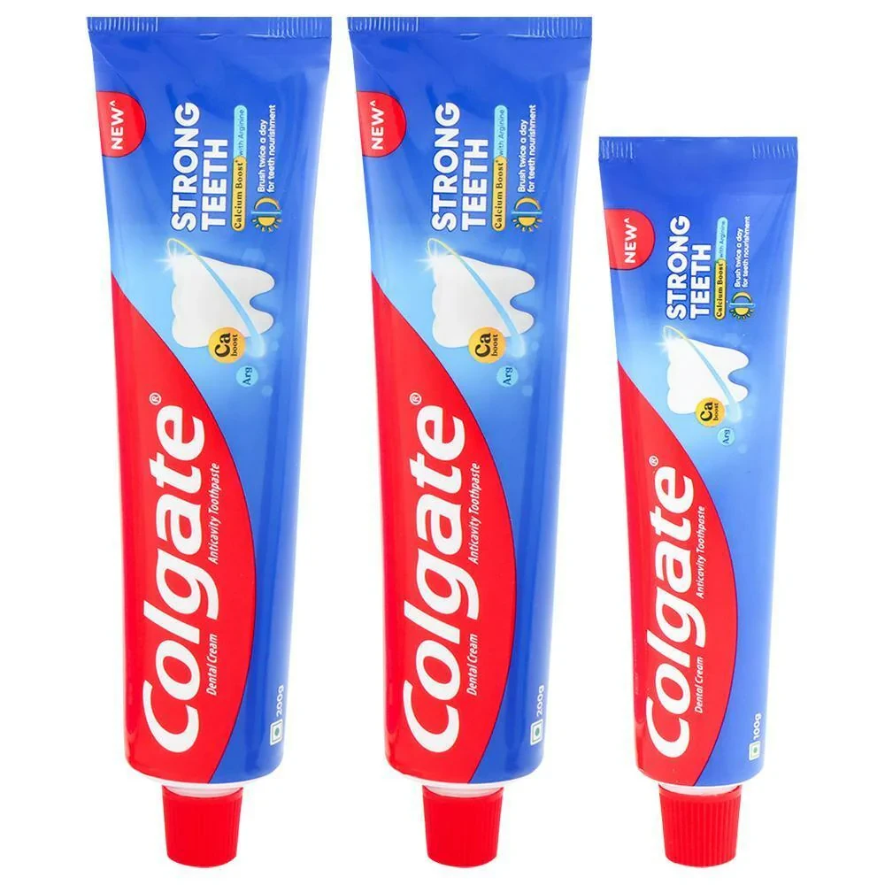 Colgate Strong Toothpaste (200 g x 2 + 100 g)
