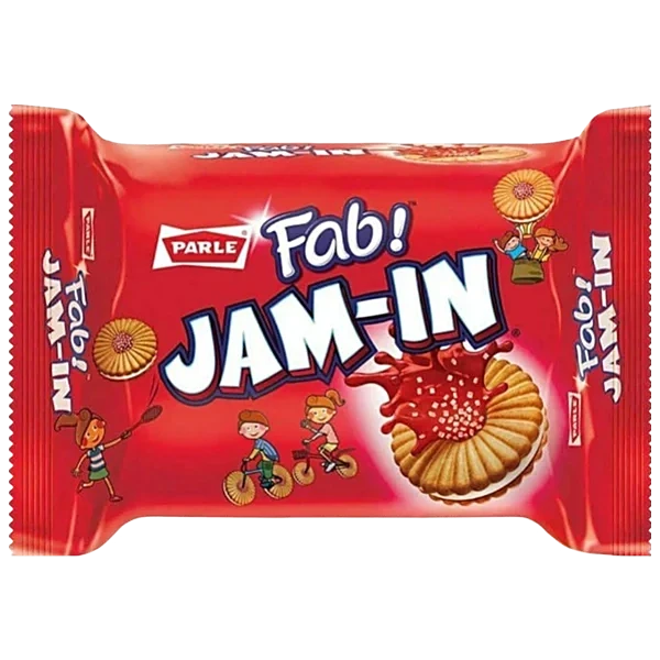 Parle Sandwich Biscuits Fab Jam In Fruit Flavour 150GM Pouch