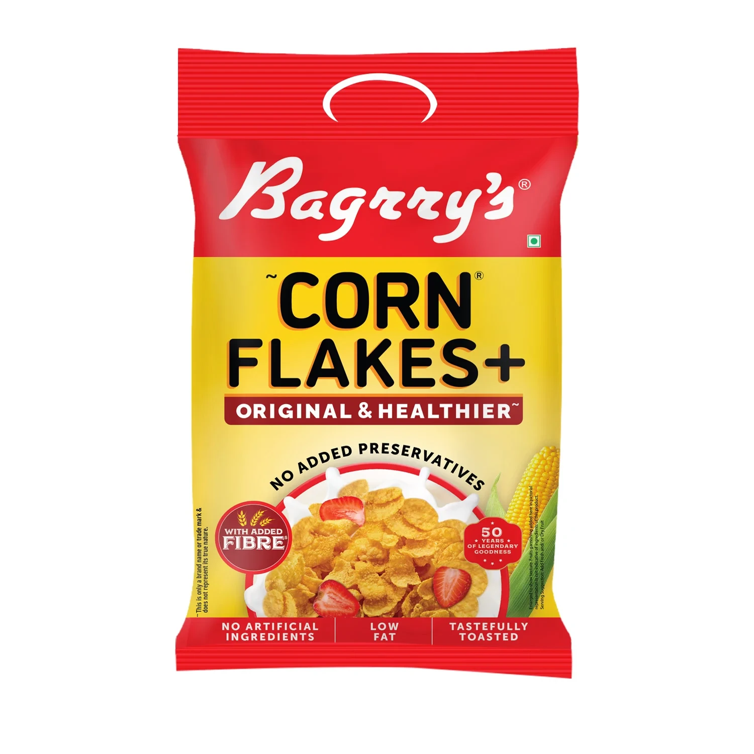 Bagrry's Corn Flakes Plus Original & Healthier (with Fibre Power) 800gm