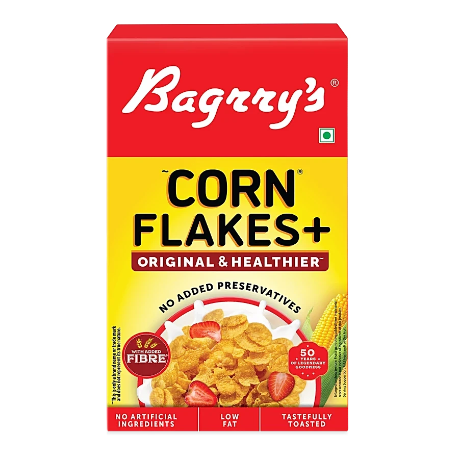 Bagrry's Corn Flakes Plus With Almonds & Honey (2x Fibre Power) 750gm