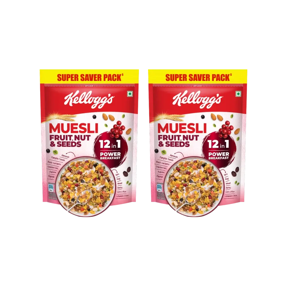 Kellogg's Muesli Fruit, Nut & Seeds - Pack of 2*750gm