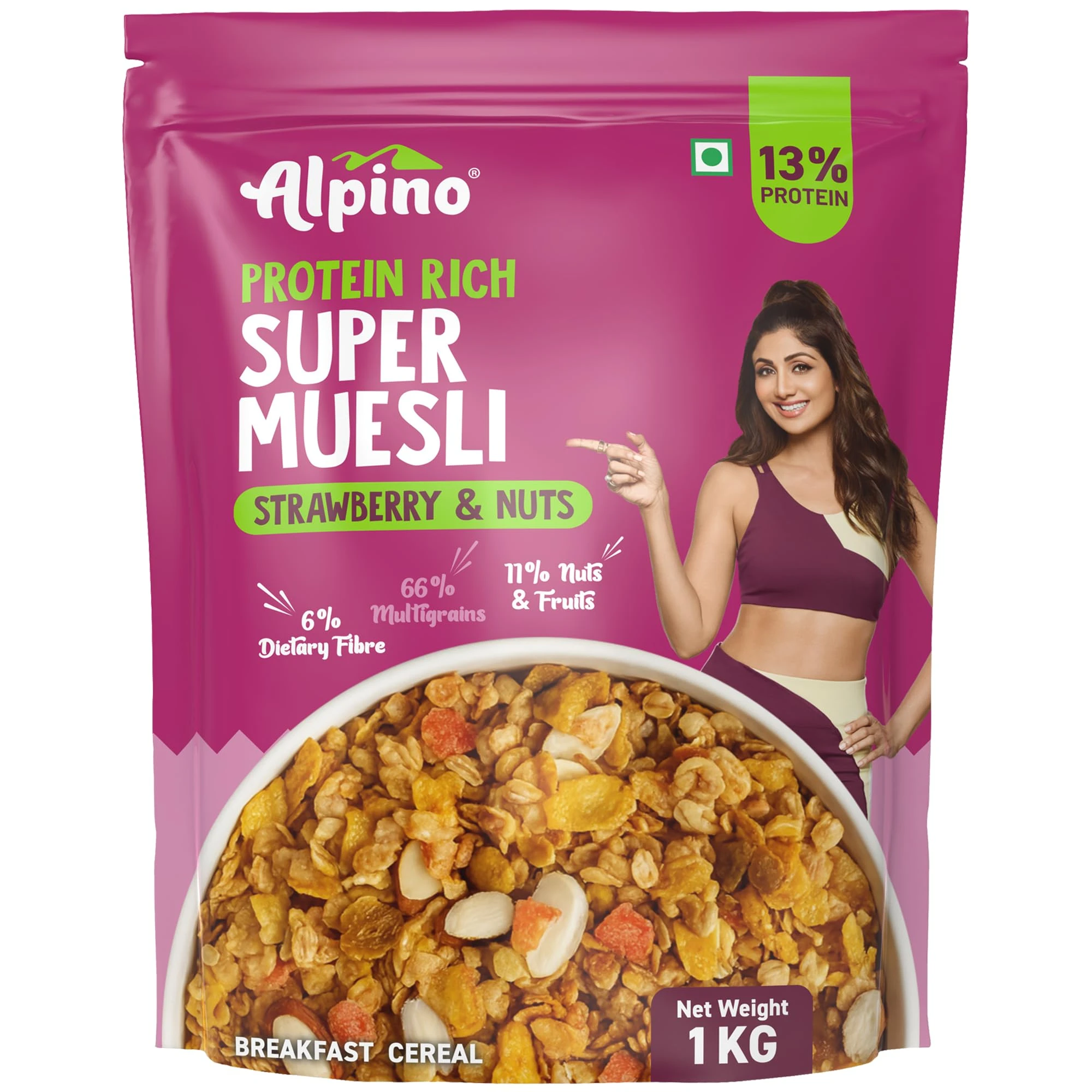 Alpino Strawberry & Nuts Super Muesli 1kg