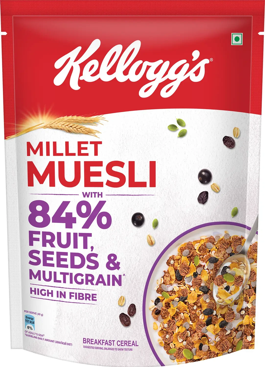 Kellogg's Millet Muesli with 84% Fruit, Seeds & Multigrain 1kg