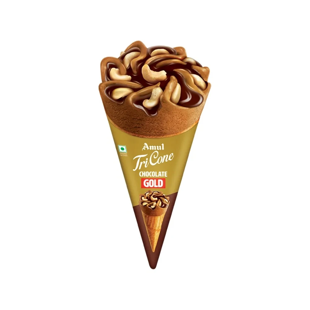 Amul Gold Chocolate Tricone Ice Cream Cone 120ML
