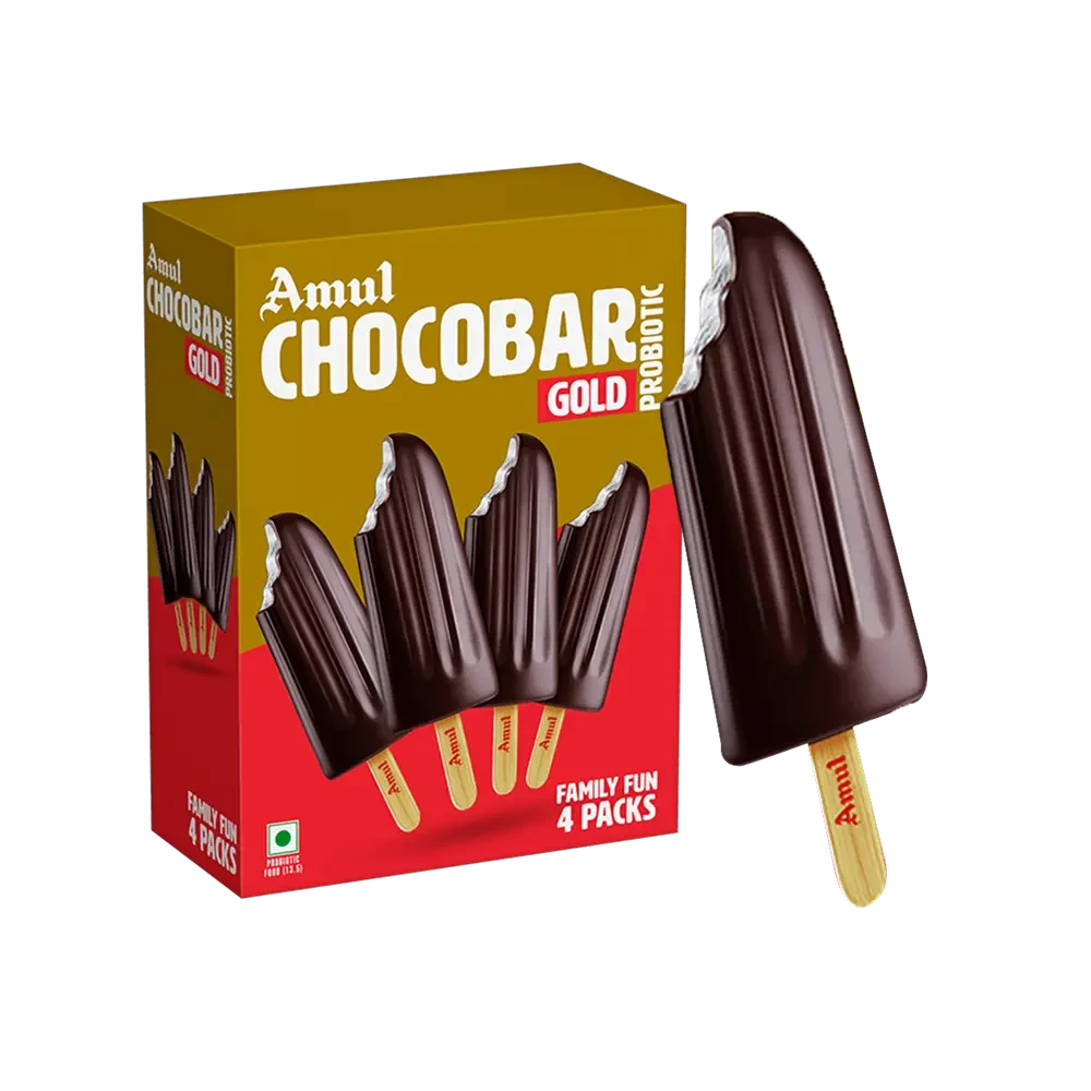 Amul Gold Gold Probiotic Chocobar Ice Cream Stick 4*60ML