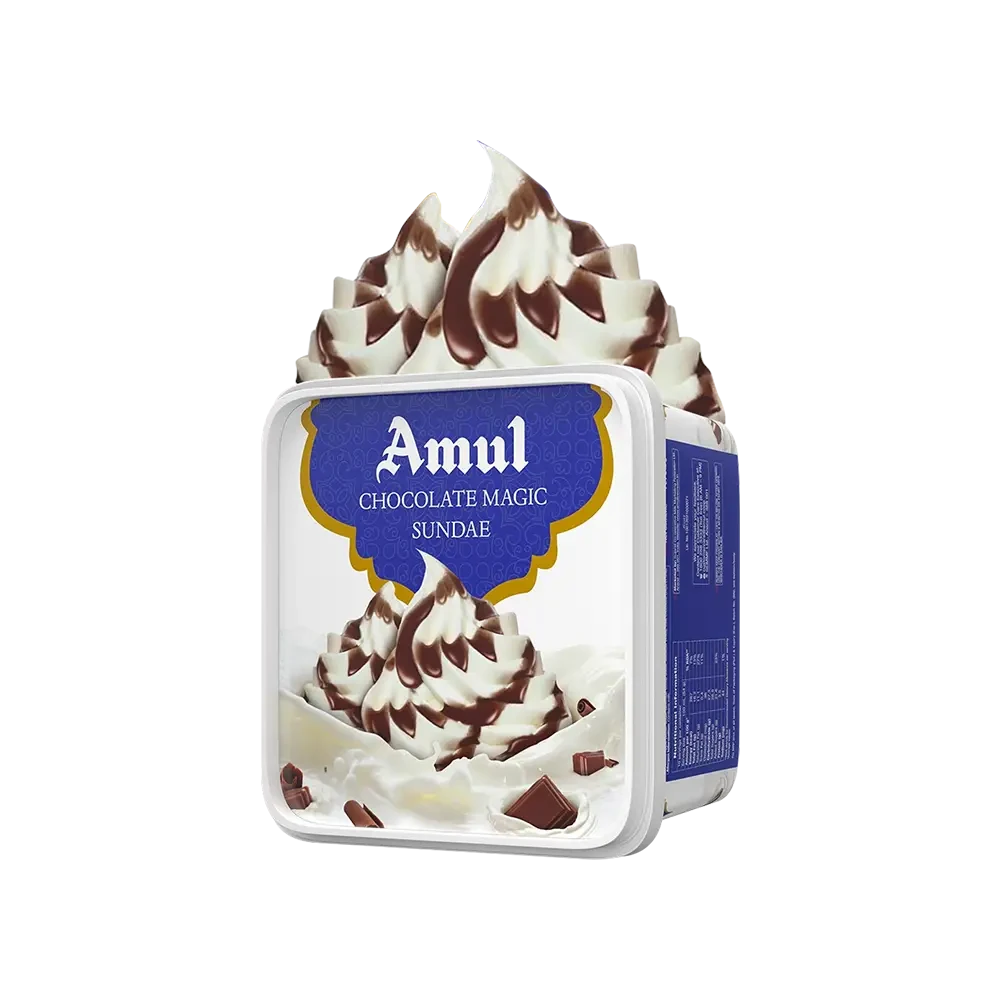 Amul Chocolate Magic Sundae Ice Cream Tub 1 ltr