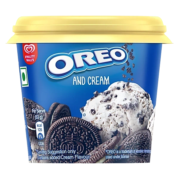 Kwality Wall's Oreo & Cream Frozen Dessert Tub 700 ml