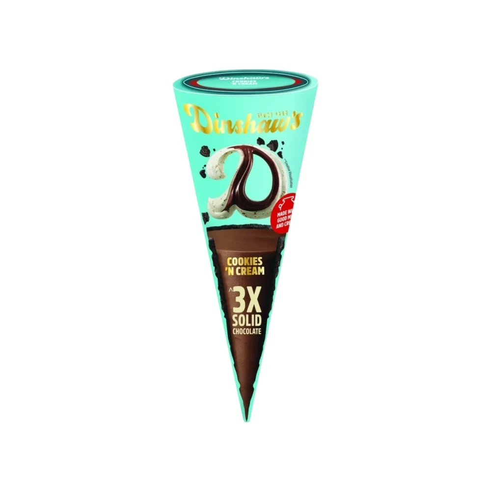 Dinshaw's Cookies N Cream Ice Ice Cream Cone 120 ml