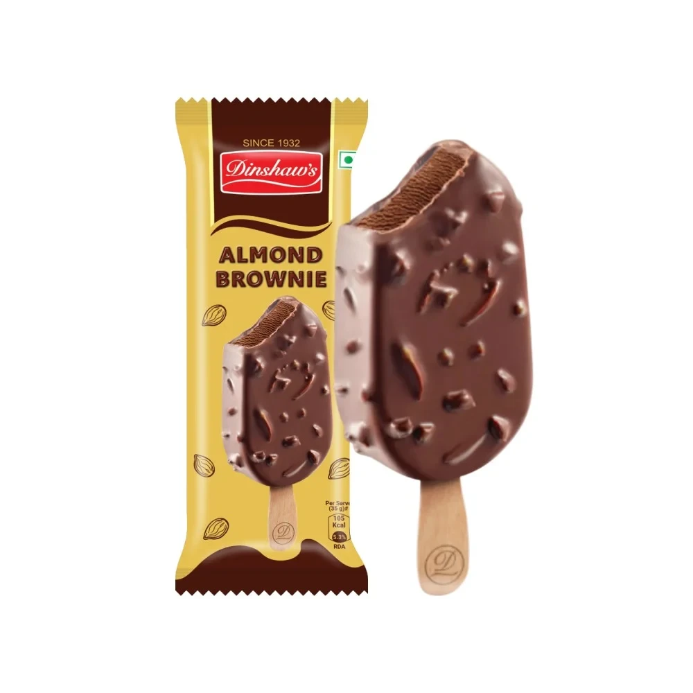 Dinshaw's Almond Brownie Ice Cream Stick 70 ml