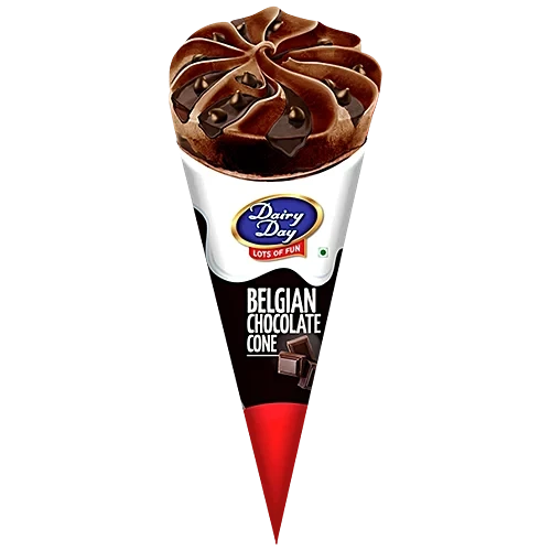 Dairy Day Belgian Chocolate Frozen Dessert Cone 120ml