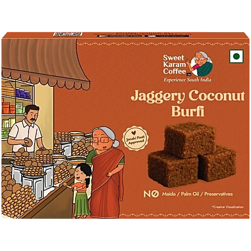 Jaggery Coconut Burfi by Sweet Karam Coffee 150gm