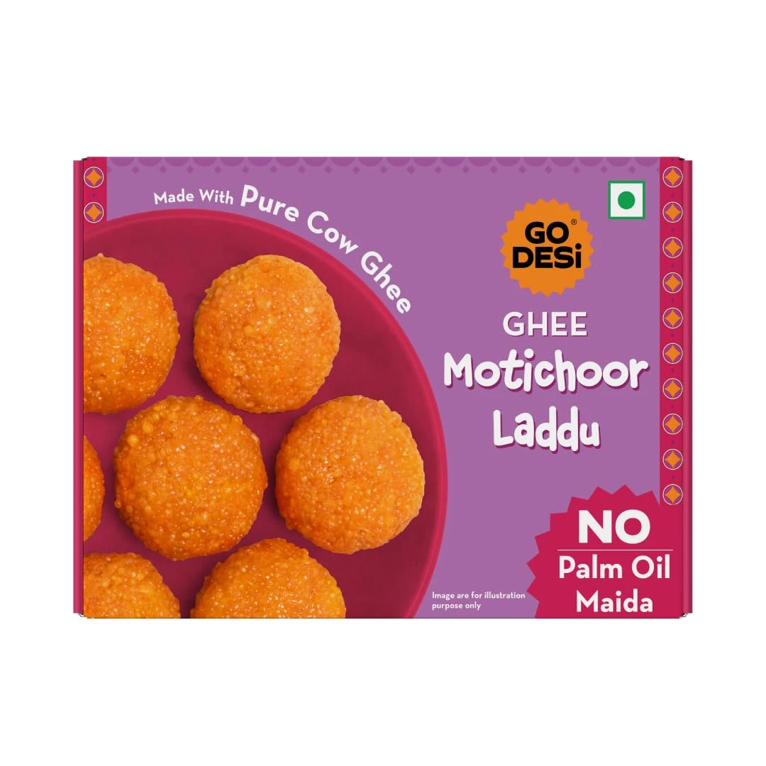Pure Cow Ghee Motichoor Laddu by GO DESi 150 g