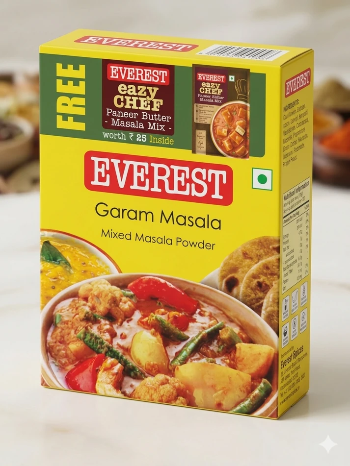 Everest Garam Masala 50 g + 25 g Free Paneer Butter Masala