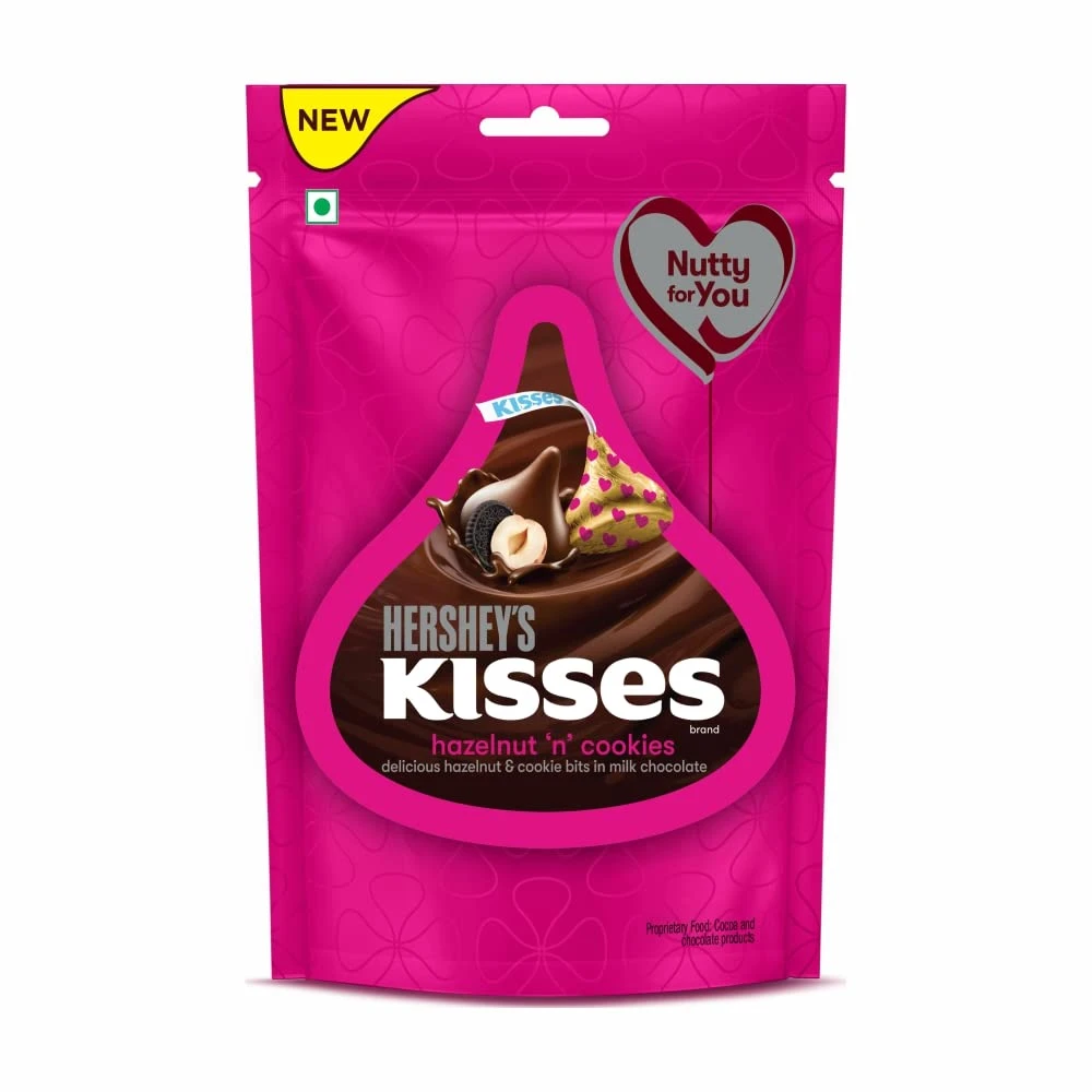 Hershey's Kisses Hazelnut n Cookies Milk Chocolate Pack 100.8 g