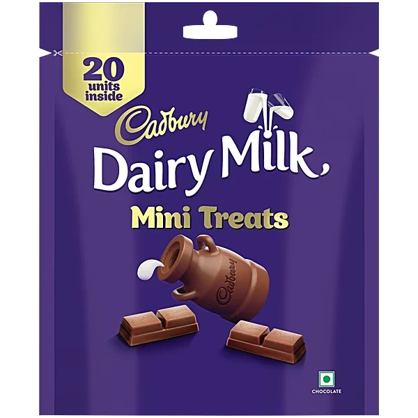 Cadbury Dairy Milk Mini Treats Milk Chocolate Pack 140 g (20 pcs), 140 g