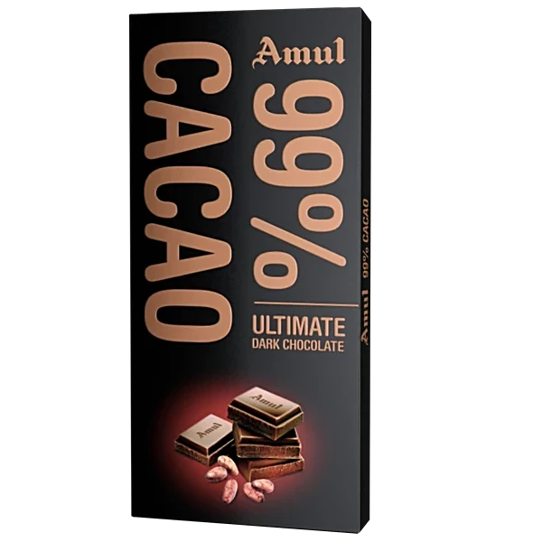 Amul 99% Cacao Dark Chocolate Bar 125g