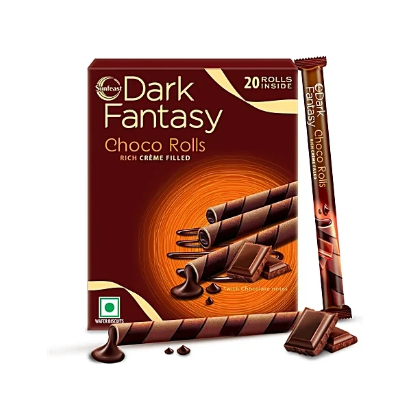 Sunfeast Dark Fantasy Rich Creme Filled Choco Wafer Roll 180 g