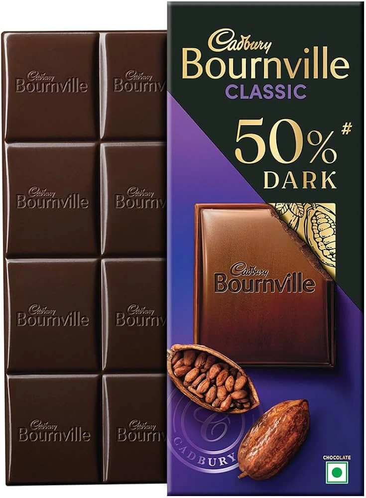 Cadbury Bournville Rich Cocoa 50% Dark Chocolate Bar 75 g