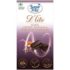 Sugar Free D'Lite Dark Chocolate Bar (Dark Crispy Quinoa & Roasted Almonds) 40 g