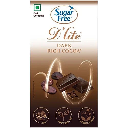 Sugar Free D'Lite Rich Cocoa Dark Chocolate Bar (Naturally Sweetened) 40 g
