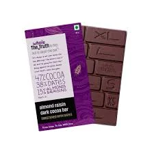 The Whole Truth Almond Raisin 47% Cocoa Bar 80g