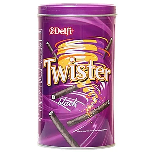 Delfi Twister Black Wafer Roll With Vanilla Cream 320 g