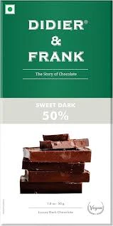 Didier & Frank Sweet Dark - 50% Dark Dark Chocolate Bar 40 g