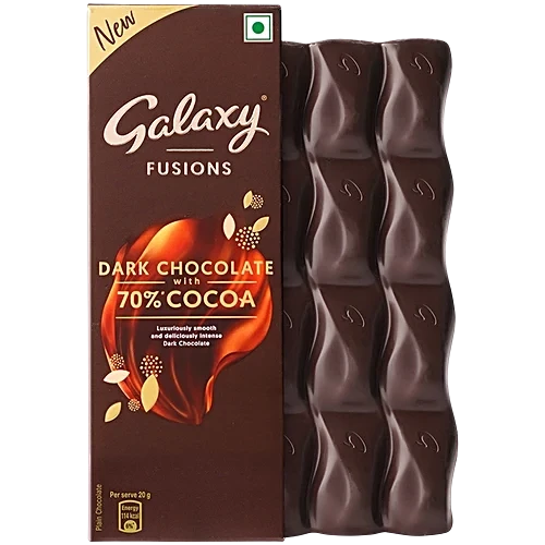 Galaxy Fusions Dark Chocolate Bar with 70% Cocoa 56 g