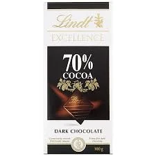 Lindt Excellence 70% Cocoa Dark Chocolate Bar 100 g