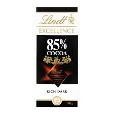 Lindt Excellence 85% Cocoa Dark Chocolate Bar 100 g