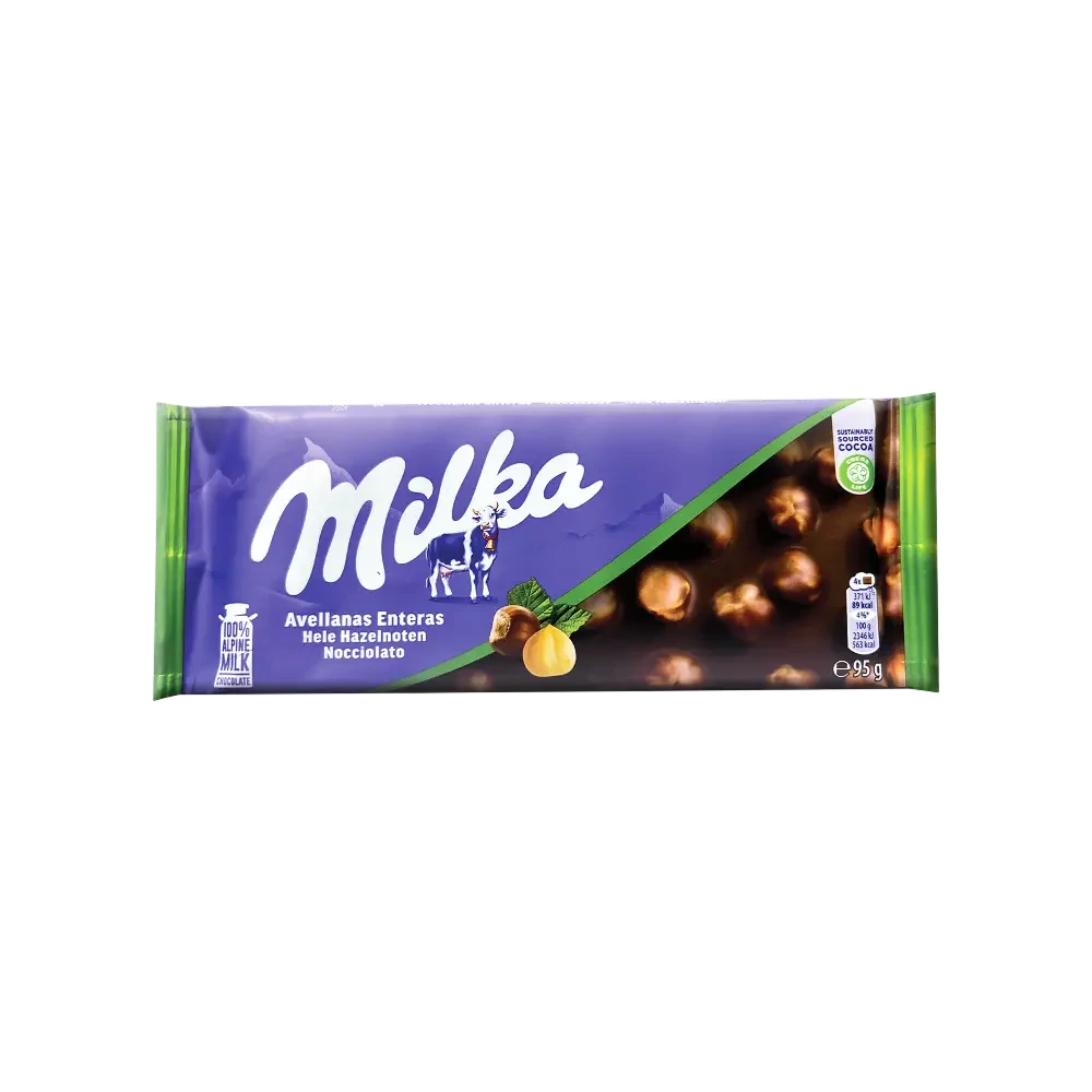 Milka Broken Hazelnut Milk Chocolate Bar 95 g