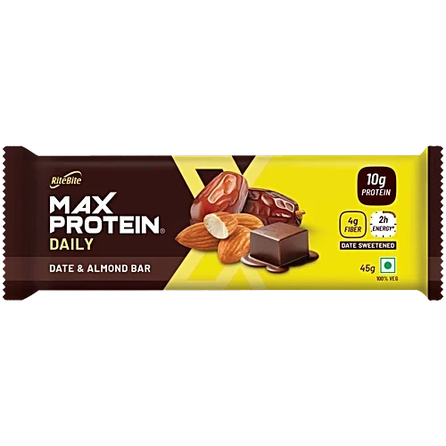 RiteBite Max Protein Date & Almond 10 g Protein Bar 45g
